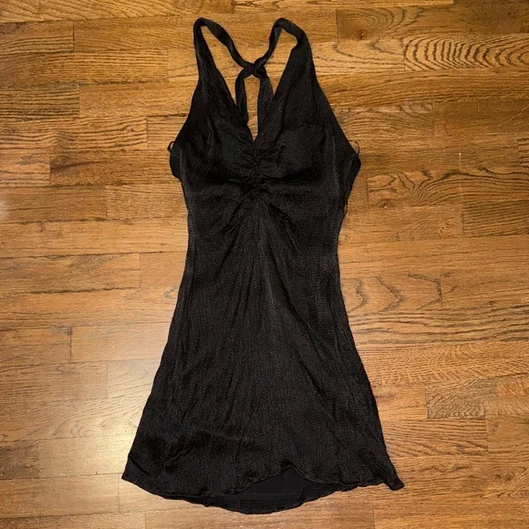 Zara black tie halter dress - Picture 1 of 3